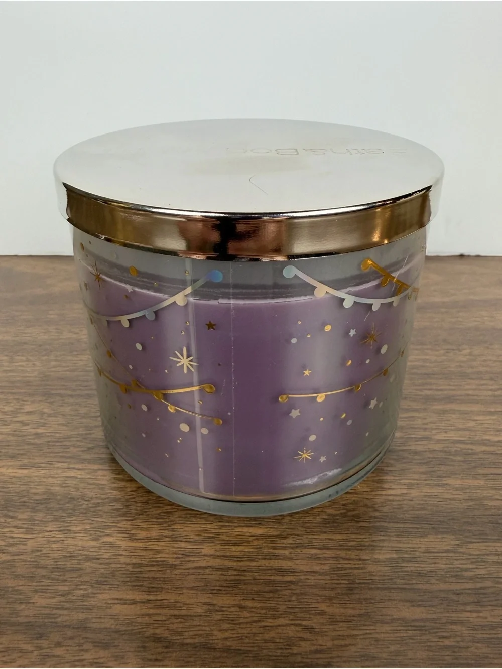 Bath & Body Works Black Cherry Merlot 3 Wick Candle 14.5 oz Purple Glass Jar EUC
